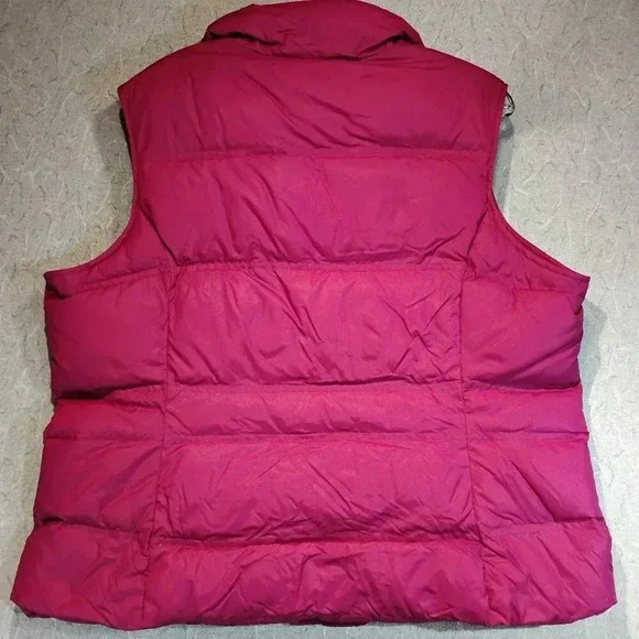 Lands'  End Hot Pink/Purple 80% Down Puffer Vest in Size XL 18-20 - Picture 6 of 11